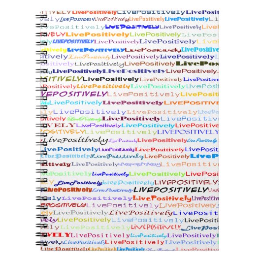 Positiver Live-Text weiß Notizblock (Vorderseite)