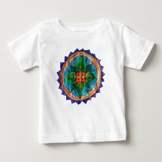Positiver Mandala Baby Fine Jersey T - Shirt, Whit Baby T-shirt