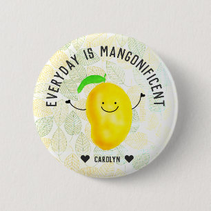 Positiver Mango Pun - Alltag ist Mangonificent Button