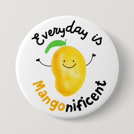 Positiver Mango Pun - Alltag ist Mangonificent Button