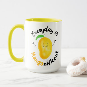 Positiver Mango Pun - Alltag ist mangonificent Tasse