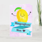 Positiver Mango Pun - Mangonificent Mama Karte (Vorderseite)