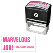 Positiver "MARVELOUS JOB!" + Benutzerdefinierter T Permastempel (Beispiel)