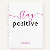 Positiver, moderner Typografie-Personalisierter Na Notizblock (Vorderseite)