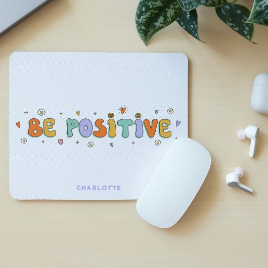 Positiver Motivierend Retro-Typografikname Mousepad