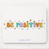 Positiver Motivierend Retro-Typografikname Mousepad (Vorne)