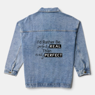 Positiver Motivierend Zitattext Jeansjacke
