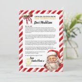 Positiver Personalisierter schöner Kinderbrief an Feiertagskarte (Stehend Vorderseite)