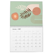 Positiver Pflanze Leaf Boho Sun Arch Calendar Kalender (Jan 2027)