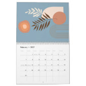 Positiver Pflanze Leaf Boho Sun Arch Calendar Kalender (Feb 2027)