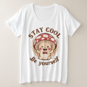 Positiver Pilz Große Größe T-Shirt