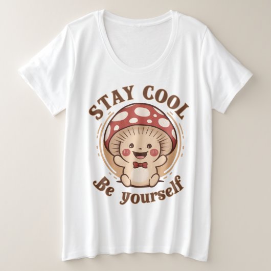 Positiver Pilz Große Größe T-Shirt (Design vorne)