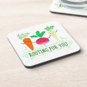 Positiver Root Pun - Wurzeln für Sie Getränkeuntersetzer (Linke Seite)