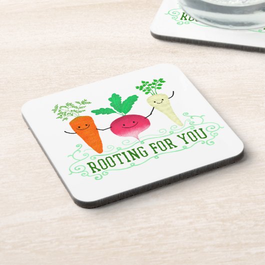 Positiver Root Pun - Wurzeln für Sie Getränkeuntersetzer (Linke Seite)