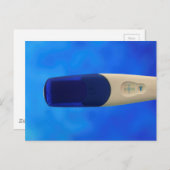 Positiver Schwangerschaftstest Ankündigungspostkarte (Vorne/Hinten)