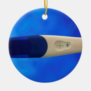 Positiver Schwangerschaftstest Keramikornament