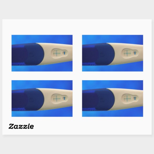 Positiver Schwangerschaftstest Rechteckiger Aufkleber (Blatt)