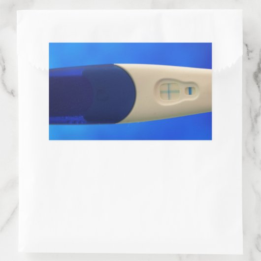 Positiver Schwangerschaftstest Rechteckiger Aufkleber (Tasche)