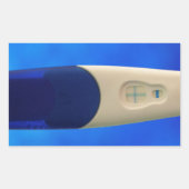 Positiver Schwangerschaftstest Rechteckiger Aufkleber (Vorderseite)