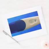 Positiver Schwangerschaftstest Rechteckiger Aufkleber (Umschlag)