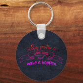 Positiver schwarzer Schlüsselanhänger bleibe (Vorderseite)