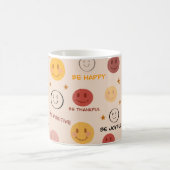 Positiver Smiley Nahtloses Muster Kaffeetasse (Mittel)