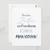 Positiver Spruch Zitat auf einer Postkarte (Vorne/Hinten)