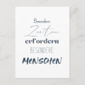 Positiver Spruch Zitat auf einer Postkarte (Vorderseite)