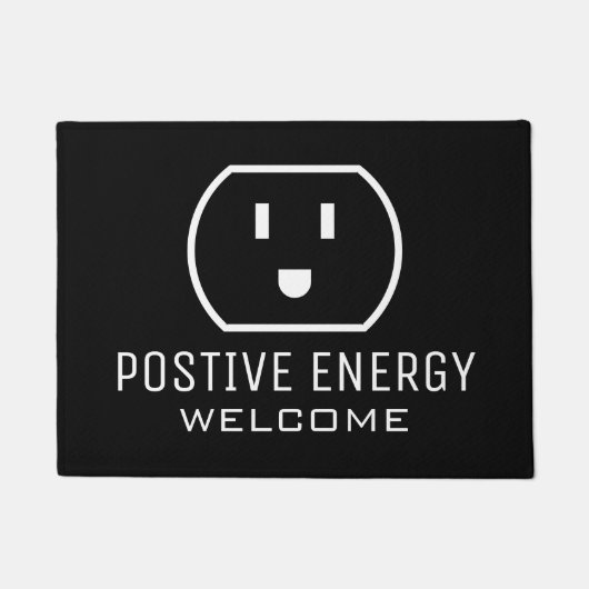 Positiver Strom lustiger Stecker Sockel-Empfang Fußmatte (Vorderseite)