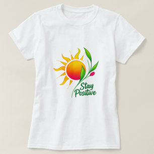 Positiver Sun- und Blume-Motivierend T - Shirt ble