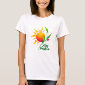 Positiver Sun- und Blume-Motivierend T - Shirt ble (Vorderseite)