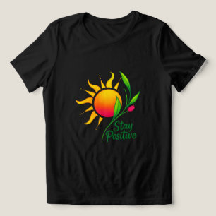 Positiver Sun- und Blume-Motivierend T - Shirt ble