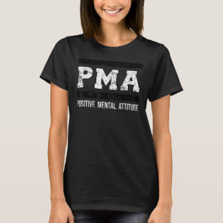 Positiver T - Shirt der geistigen Einstellung. PMA