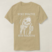 Positiver Test Negative Lazy Halloween-Kostüm blei T-Shirt (Design vorne)