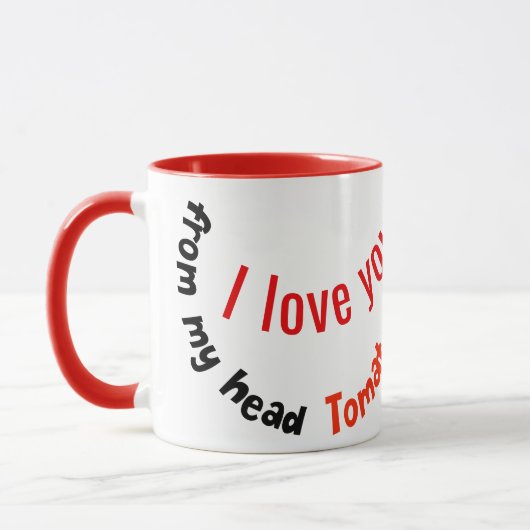 Positiver Tomatenpun - von meinem Kopf Tomaten Tasse (Links)