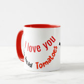 Positiver Tomatenpun - von meinem Kopf Tomaten Tasse (Vorderseite Links)