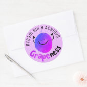 Positiver Traubenpun - Erlangen der Traubenernte Runder Aufkleber (Umschlag)