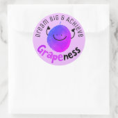 Positiver Traubenpun - Erlangen der Traubenernte Runder Aufkleber (Tasche)