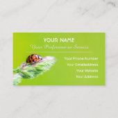 Positiver und glücklicher Ladybug für Zen und Bild Visitenkarte (Rückseite)
