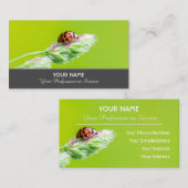 Positiver und glücklicher Ladybug für Zen und Bild Visitenkarte (Vorne/Hinten)