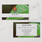 Positiver und glücklicher Ladybug für Zen und Bild Visitenkarte (Vorne/Hinten)