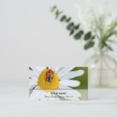 Positiver und glücklicher Ladybug für Zen und Bild Visitenkarte (Stehend Vorderseite)