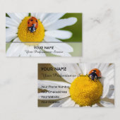 Positiver und glücklicher Ladybug für Zen und Bild Visitenkarte (Vorne/Hinten)