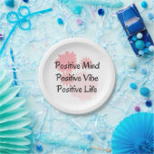 Positiver Verstand, positiver Vibe, positives Pappteller (Party)