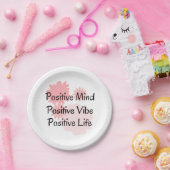 Positiver Verstand, positiver Vibe, positives Pappteller (Party)