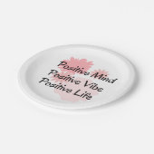 Positiver Verstand, positiver Vibe, positives Pappteller (Schrägansicht)