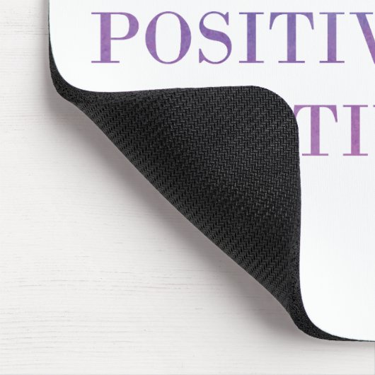 Positiver Verstand, Vibes, Zitat des Lebens (lila Mousepad (Ecke)