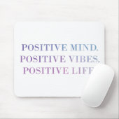 Positiver Verstand, Vibes, Zitat des Lebens (lila Mousepad (Mit Mouse)