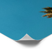 Positiver Vibes Tropical Palm Tree Moon Minimalism Poster (Ecke)
