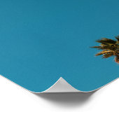 Positiver Vibes Tropical Palm Tree Moon Minimalism Poster (Ecke)